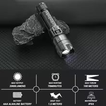 Ultra Bright LED Flashlight 2000LM Type-C Rechargeable Long Range Zoom Tactical Torch Outdoor Emergency Camping Fishing Lantern