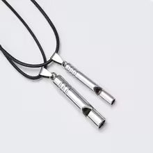 Titanium Emergency Whistle Loud Portable Keychain Necklace Whistle EDC Keyring for Emergency Survival Outdoor Hiking Camping